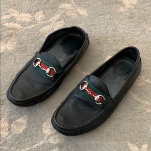 Gucci Black Leather Loafers Size 39